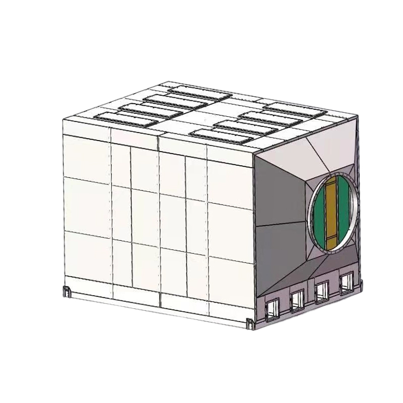 Üstten yükleme ve yandan boşaltma yapısı 304 paslanmaz çelik aktif karbon adsorpsiyon kutusu